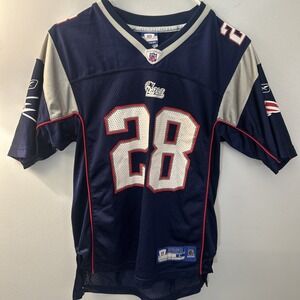 Vintage Y2K NFL New England Patriots Corey Dillon #28 Jersey Youth L Reebok Blue